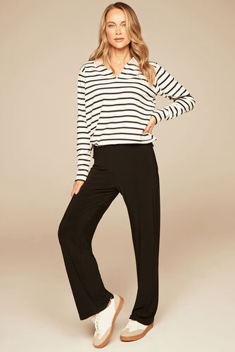 Formal Pull-On Wide Leg Trousers